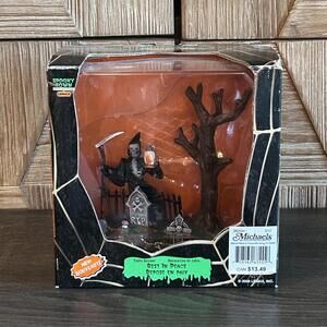 Lemax Spooky Town 2006 Rest in Peace 63555 Retired Halloween Village Grim Reaper